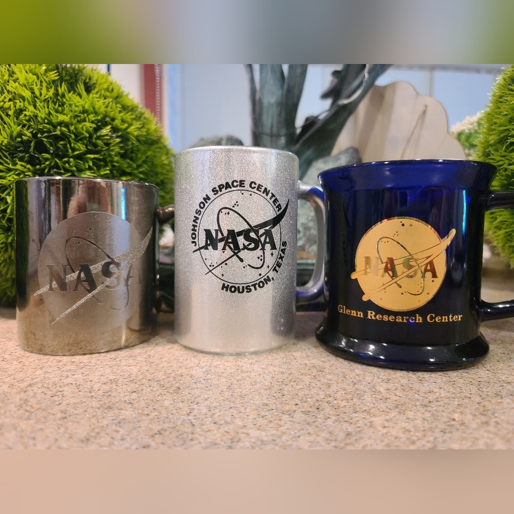 NASA Coffee Mugs Collection - OH, FL & TX  set of 3 mugs